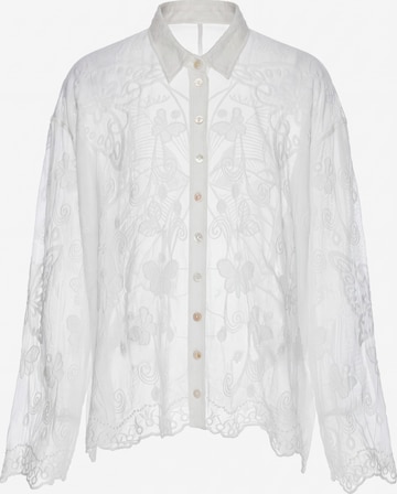 Chemisier IZIA en blanc : devant