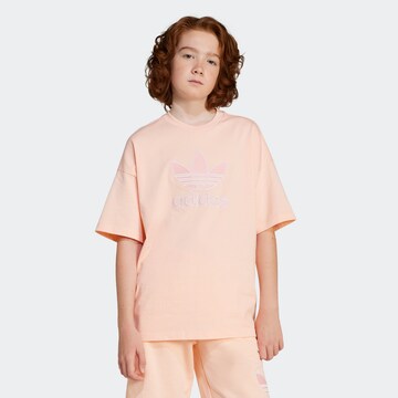ADIDAS ORIGINALS Футболка 'Trefoil' в Ярко-розовый: спереди