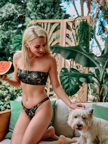 Hobo Sapiens Bandeau Bikini 'Jamira two-piece swimsuit' in Grijs