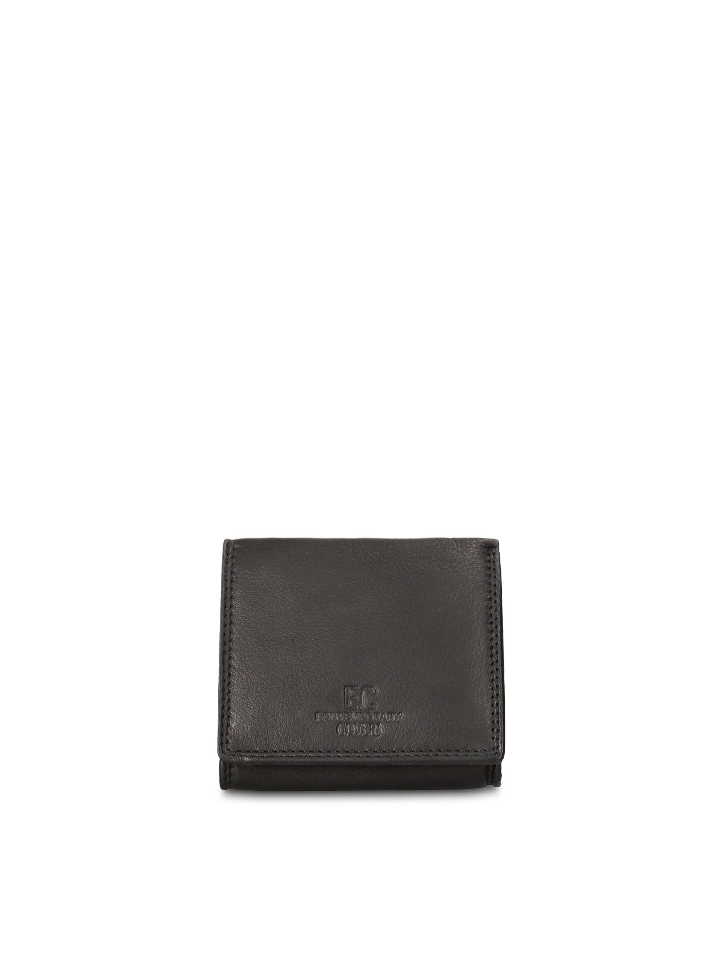 Portamonete 'Portafoglio uomo vera pelle con bottone pressione - Coveri' di Coveri Collection in nero: frontale