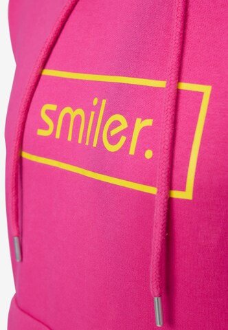 smiler. Kapuzensweatshirt Happy. in Pink