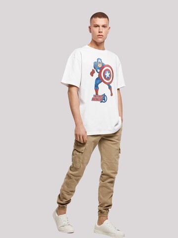 F4NT4STIC Shirt 'Marvel Avengers Captain America The First Avenger Color' in Weiß