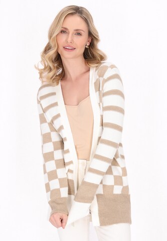 Usha - Cárdigan en beige: frente
