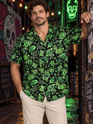 King Kameha T-shirt 'Skull' i grön