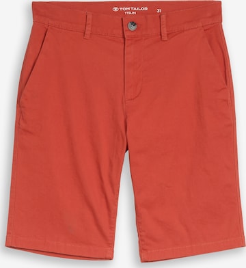 TOM TAILORChino hlače - crvena boja: prednji dio