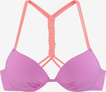 VENICE BEACH Bikini Top in Purple: front