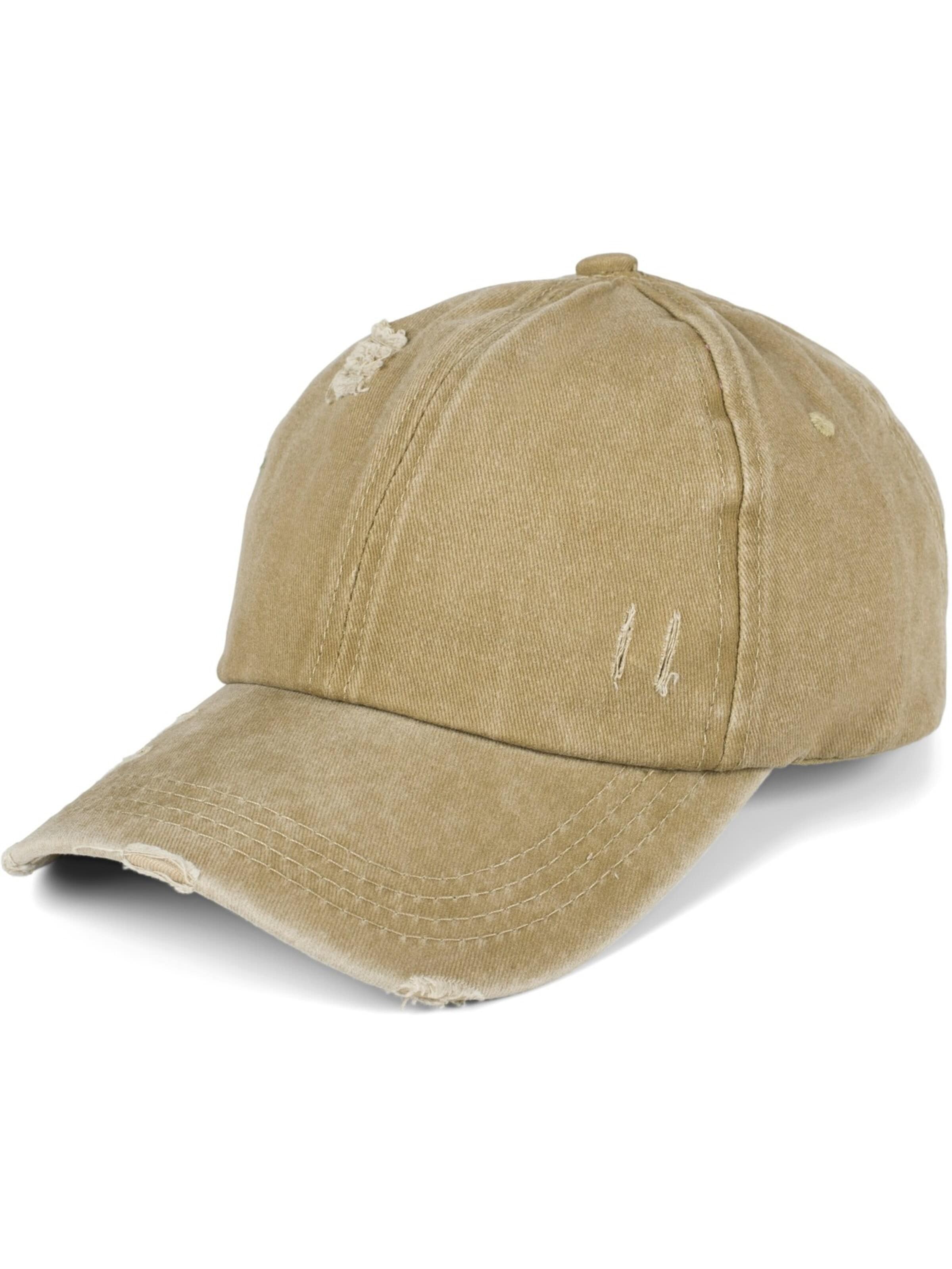 styleBREAKER Cap 'Ponytail Baseball Cap Used Look'‌‌‌‌ in Grau: Vorderseite