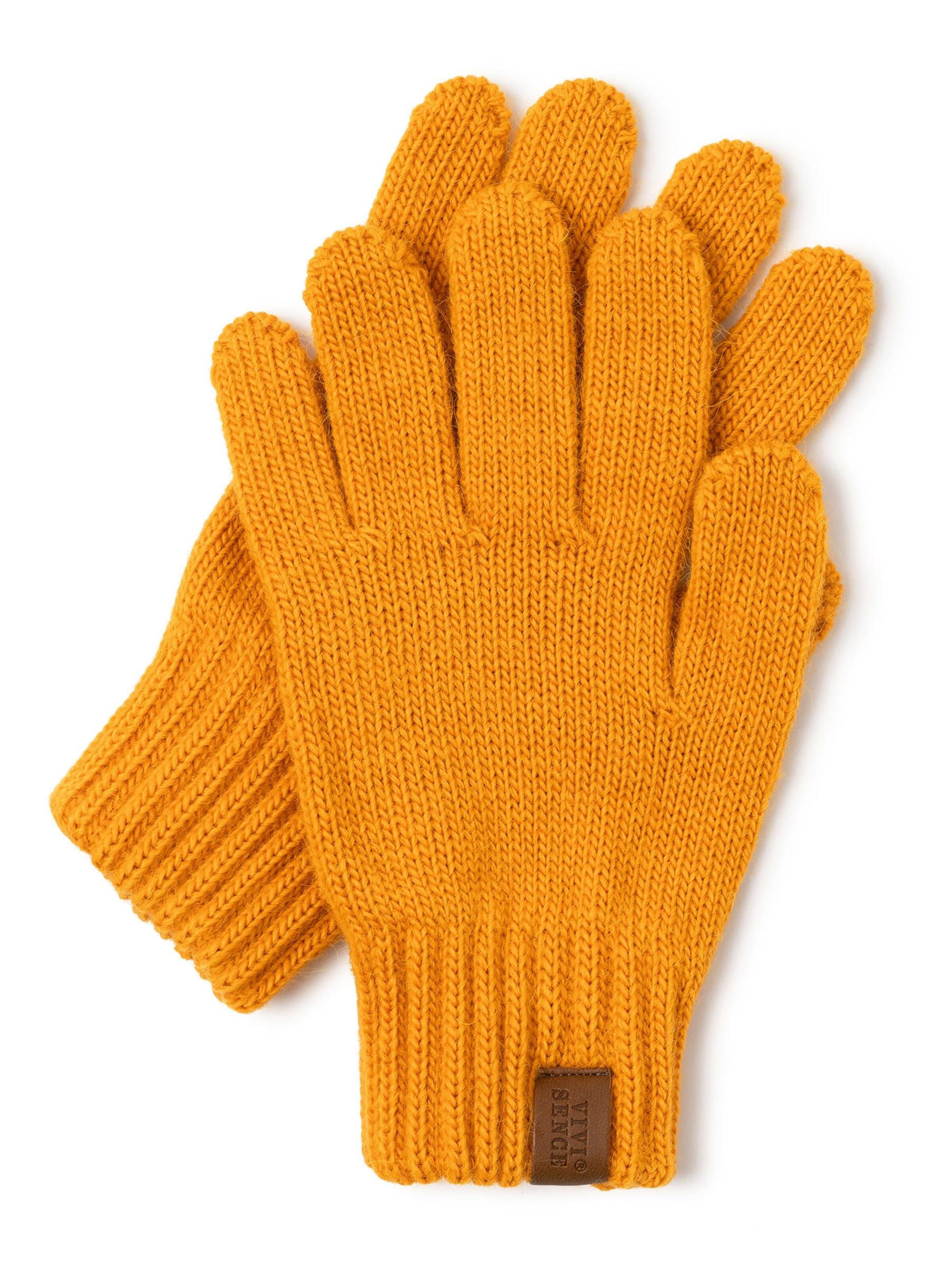 Vivisence Full Finger Gloves '7014R' in Yellow: front