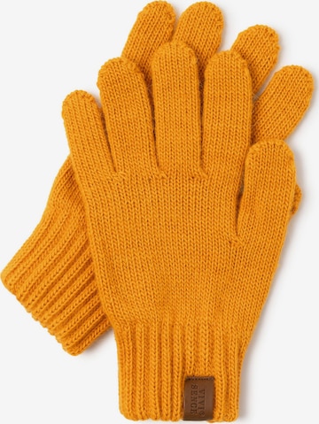 Vivisence Full Finger Gloves '7014R' in Yellow: front