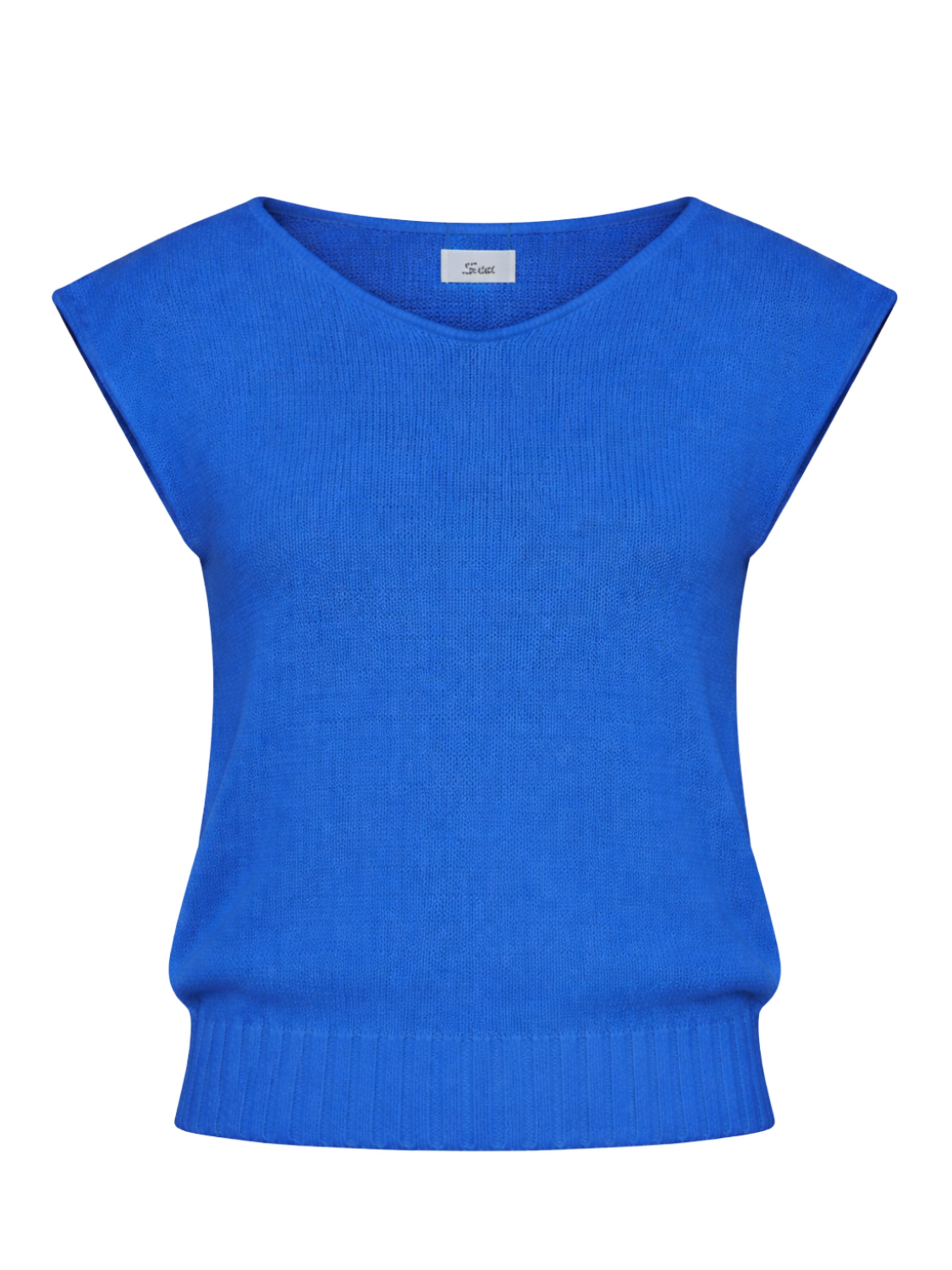 Süel knitwear - Top de punto 'Carlos' en azul: frente