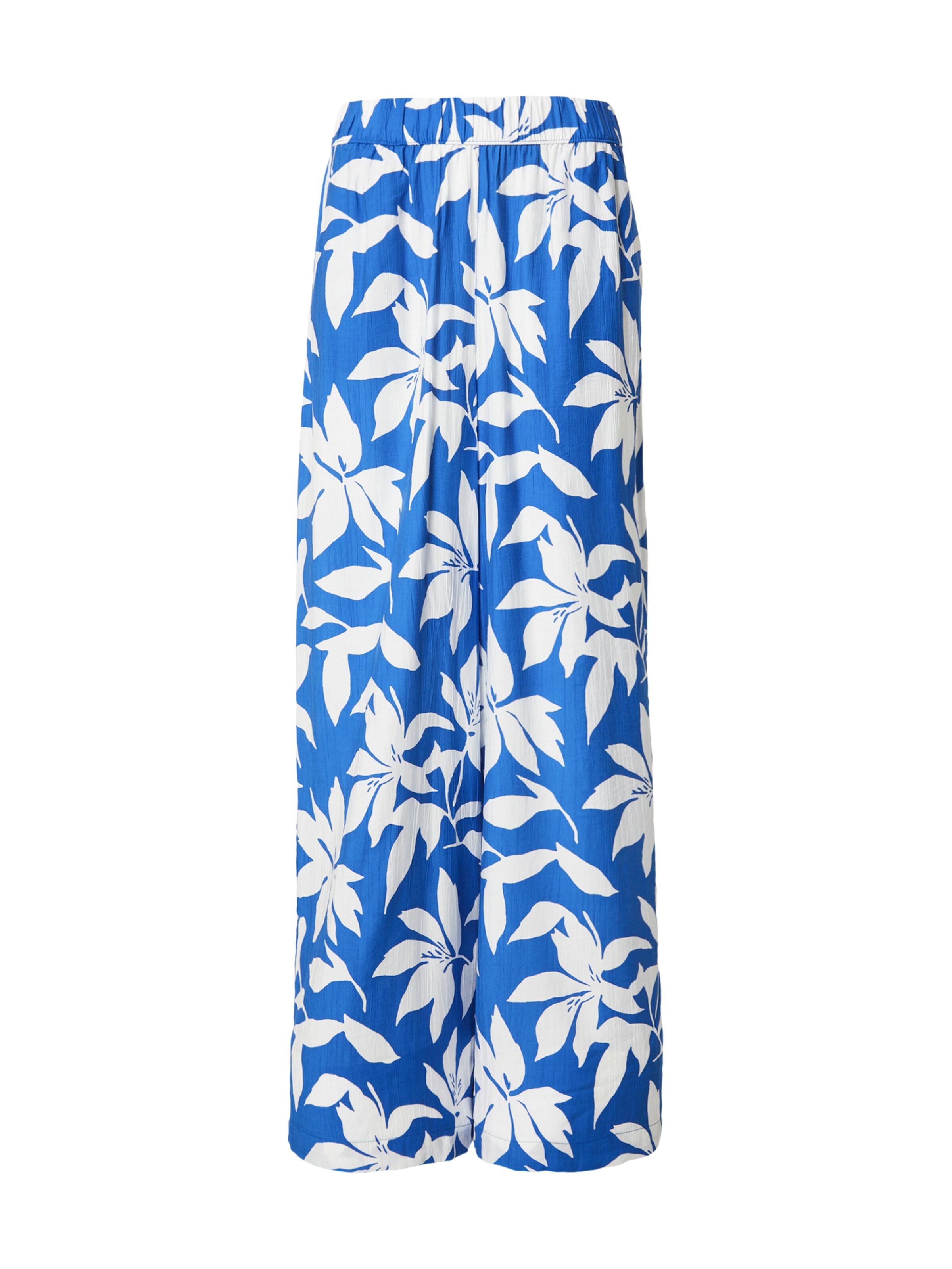 s.OliverWide Leg/ Široke nogavice Hlače - plava boja: prednji dio