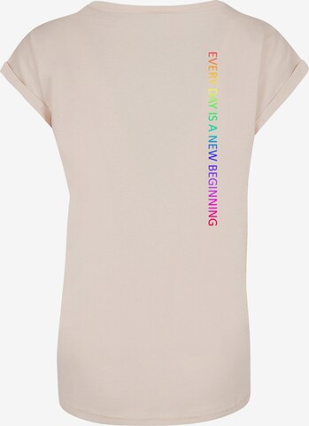 Merchcode Shirt 'Hope Rainbow' in Weiß