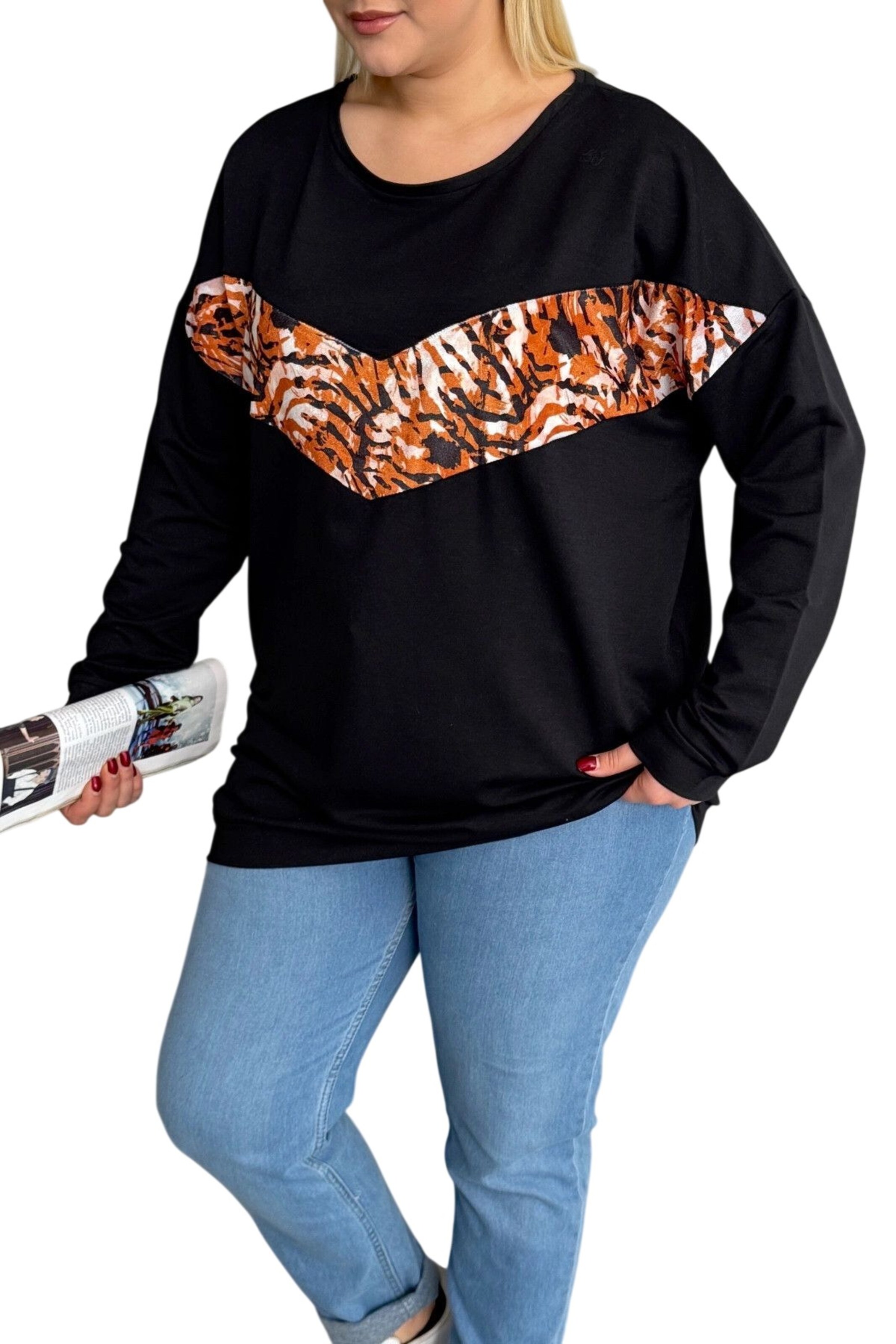 Stil Diva Sweatshirt in Schwarz