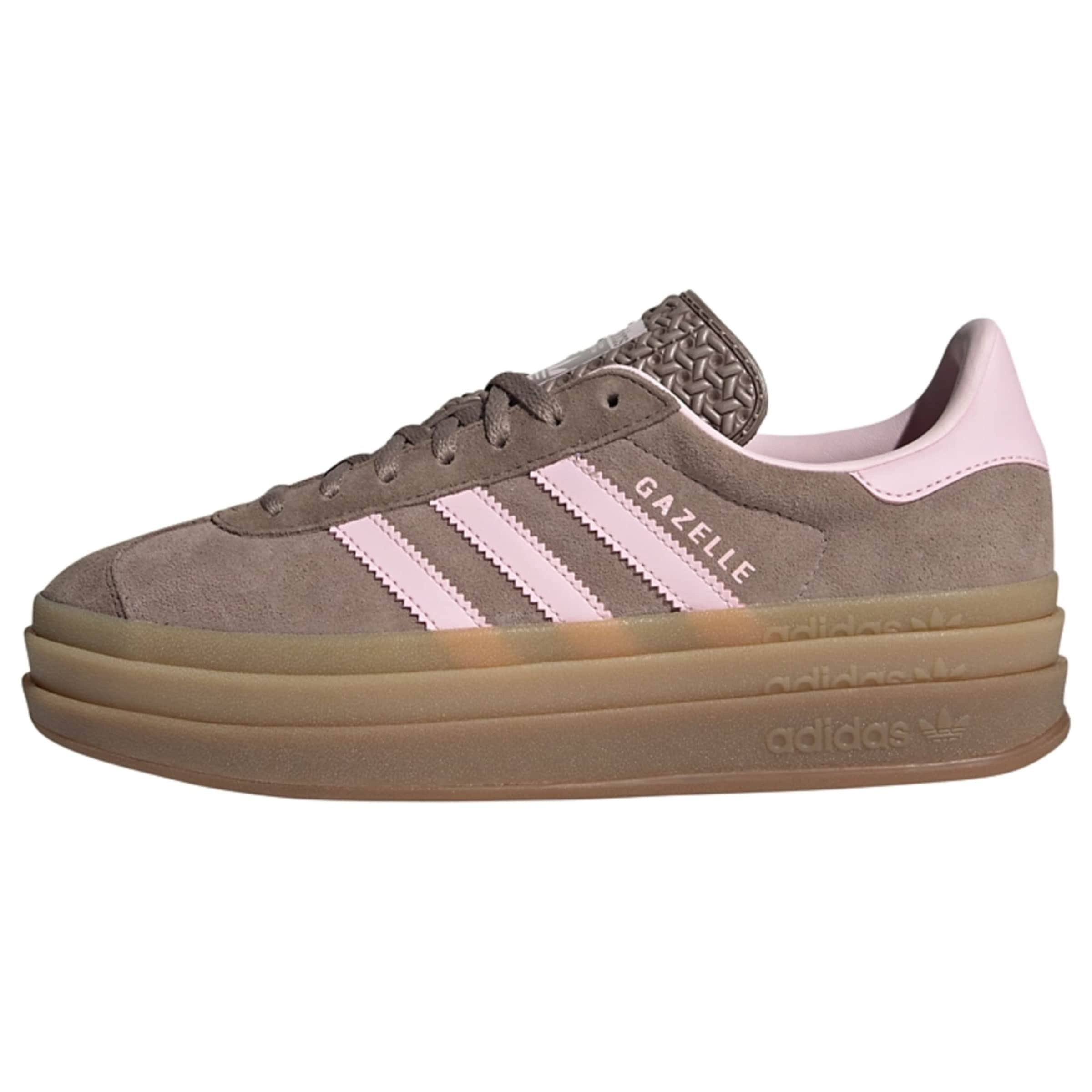 Baskets basses 'Gazelle Bold' ADIDAS ORIGINALS en marron : devant