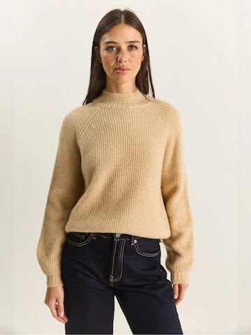 Pull-over Bianco Lucci en beige : devant