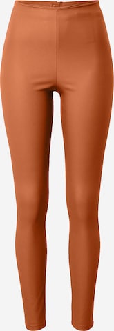 VILA Skinny Leggings 'Commit' in Brown: front