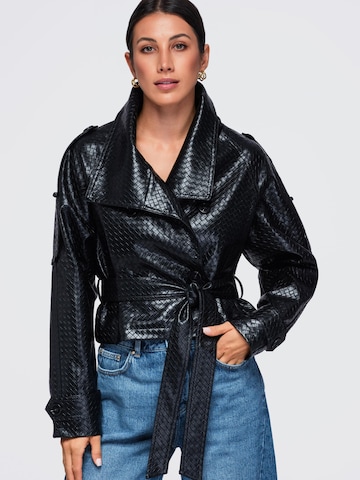 Veste mi-saison Ombre en noir : devant