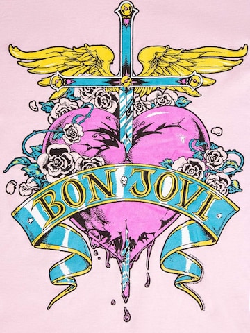 Maglietta 'Bon Jovi Heart Vintage' di Bon Jovi in rosa