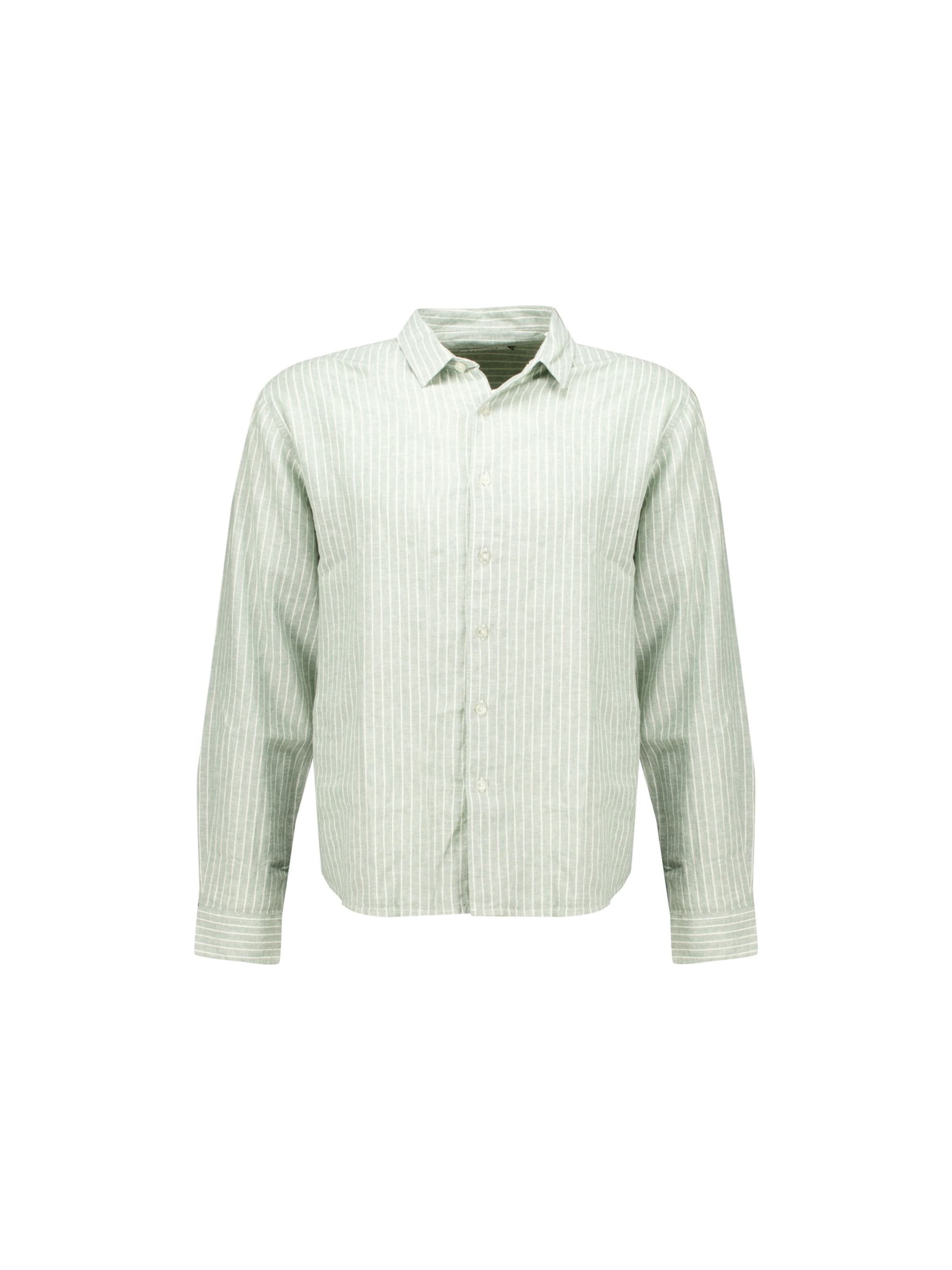 Deeluxe Chemise 'Myers' en vert clair / blanc, Vue avec produit