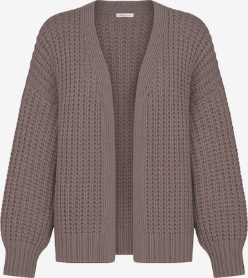 SASSYCLASSY Oversizestrickjacke in Grau: Vorderseite