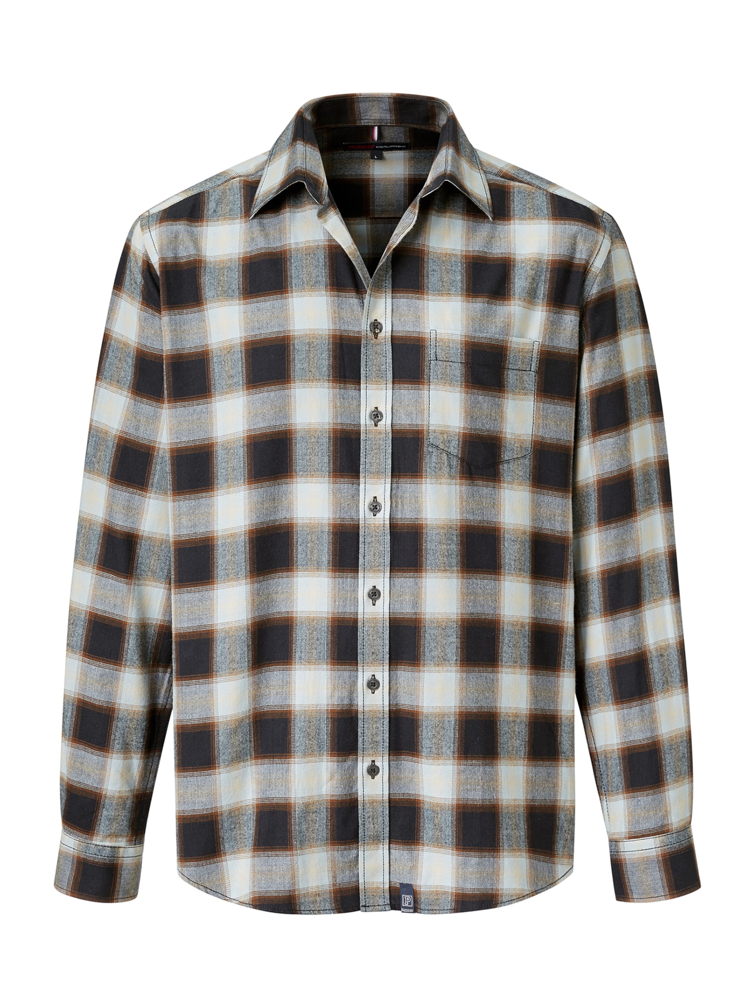 PADDOCKS Regular Fit Hemd in Schwarz: Vorderseite