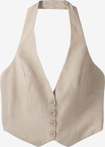 Bershka Gilet in Beige: voorkant