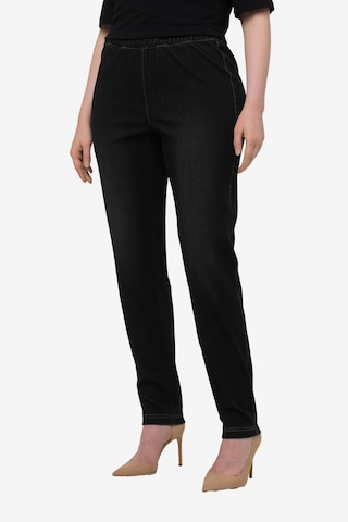 Ulla Popken Skinny Jeggings in Black: front