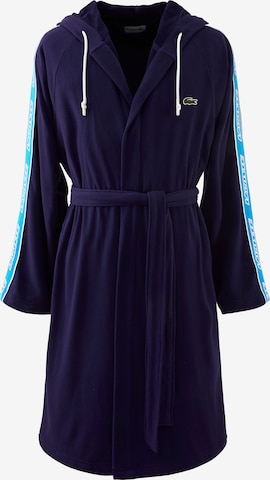 LACOSTE Long Bathrobe in Blue: front