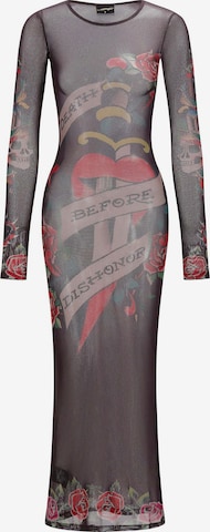 Ed HardyHaljina 'Death Before Dishonor' - smeđa boja: prednji dio