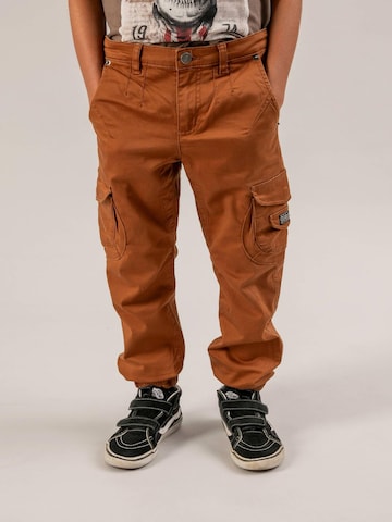 Effilé Pantalon 'Garden' Deeluxe en marron : devant