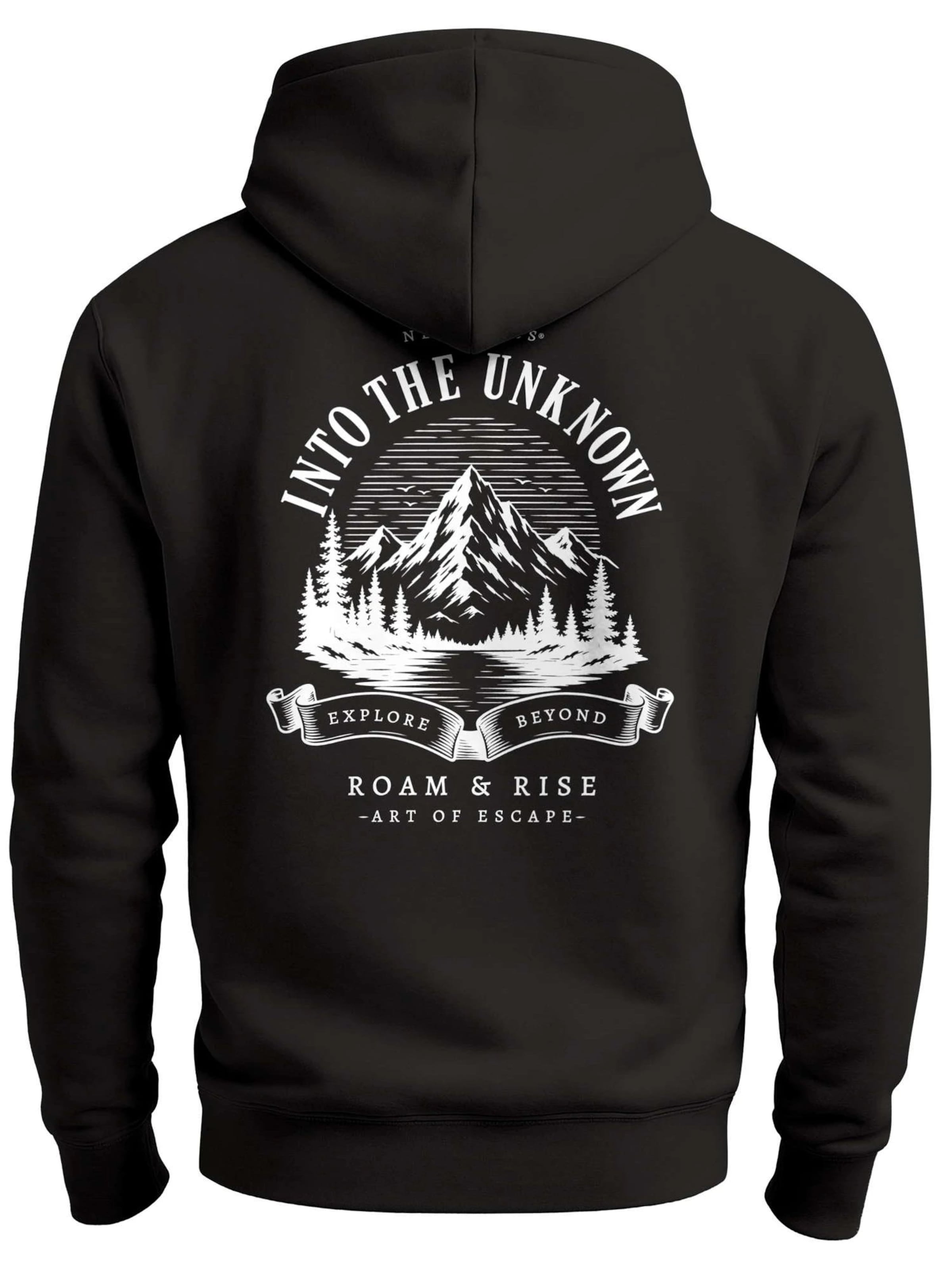 Neverless Sweatshirt 'Into the Unknown' in Black: front