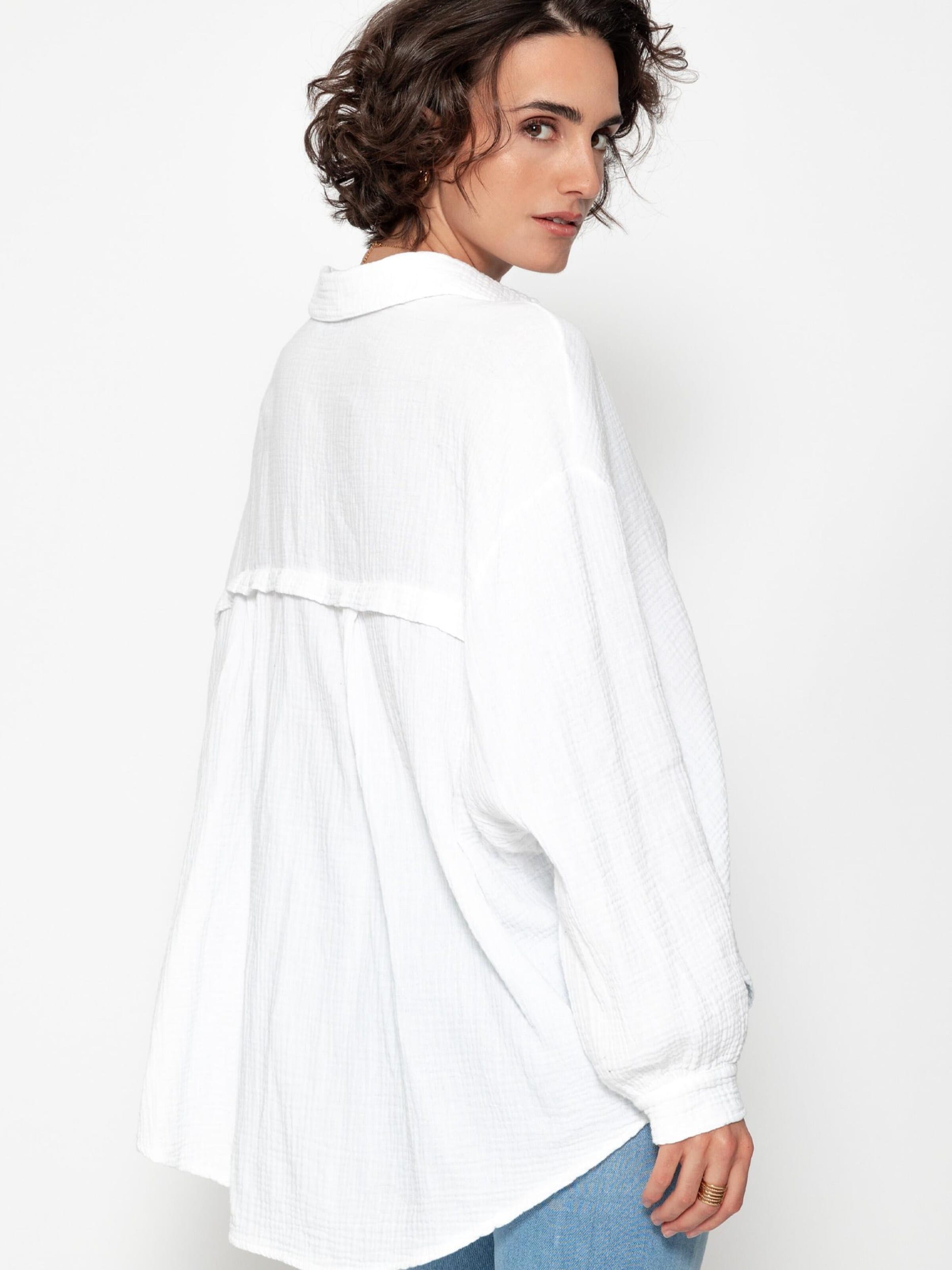 SASSYCLASSY Blouse 'kürzere Variante' in White