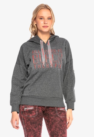 CIPO & BAXX Sweatshirt in Grijs: voorkant