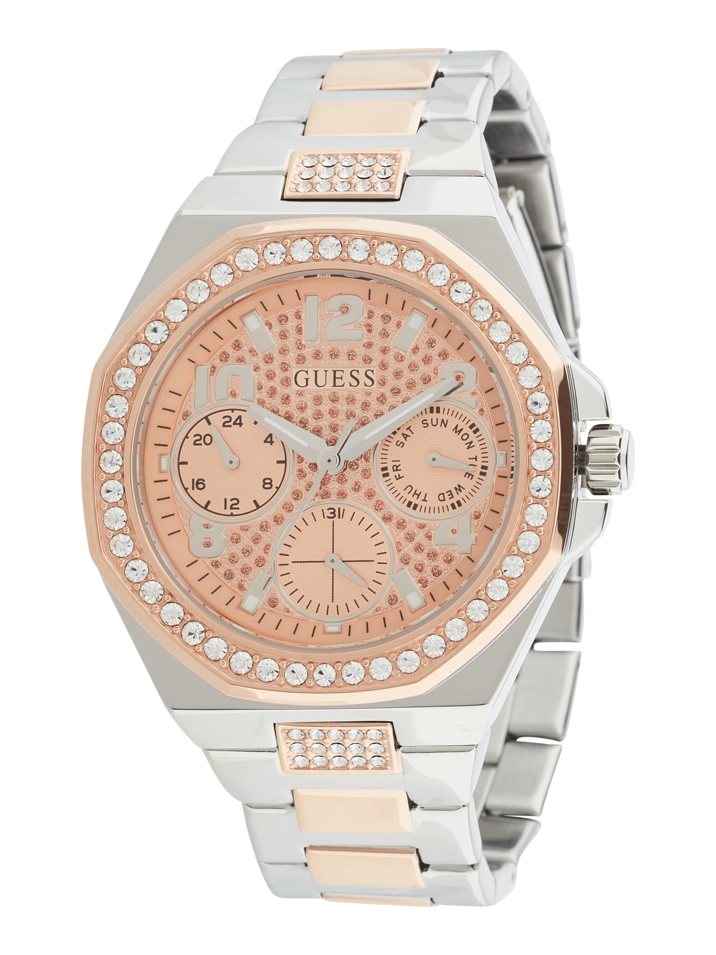 GUESS Analog Watch 'LADY EMPIRE' in Gold: front
