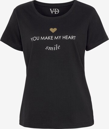 VIVANCE - Camiseta en negro: frente