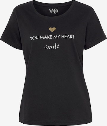 T-shirt VIVANCE en noir : devant