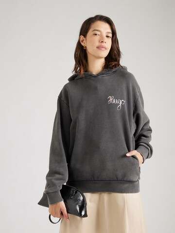 Sweat-shirt 'Deboxina' HUGO en noir : devant