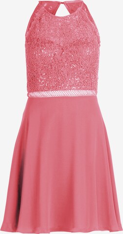 Robe de cocktail VM Vera Mont en rose : devant