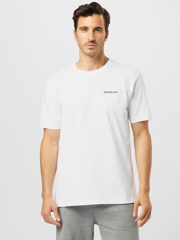 DENHAM T-Shirt 'WATERSTONE' in Weiß: predná strana