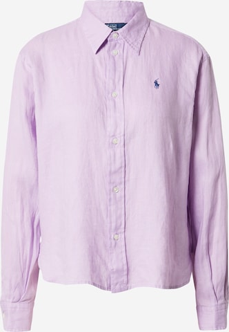 Camicia da donna di Polo Ralph Lauren in lilla: frontale