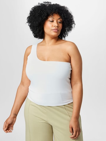 Cotton On Curve Top in White: front