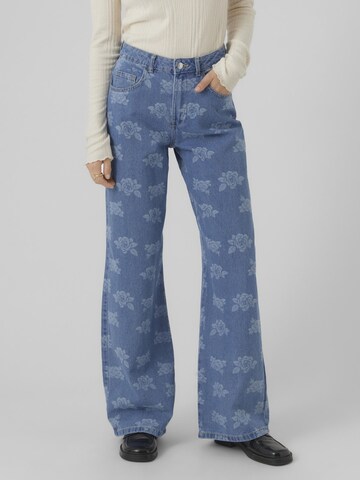 VERO MODA Wide Leg Jeans 'LACE' in Blau: predná strana