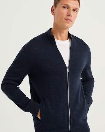 WE Fashion Knit cardigan in Blue: front