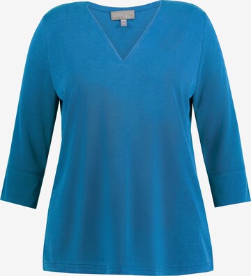 T-shirt Ulla Popken en bleu : devant