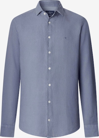 Hackett London Button Up Shirt 'ESS' in Blue: front