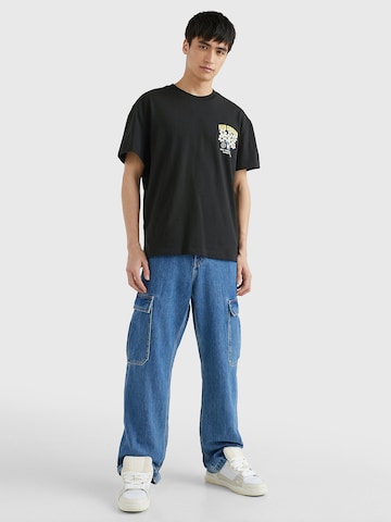 Tommy Jeans - Camisa 'Homegrown Daisy' em preto