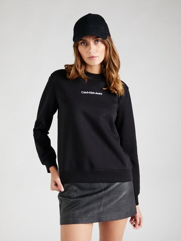 Calvin Klein Jeans Sweatshirt 'INSTITUTIONAL' in Black