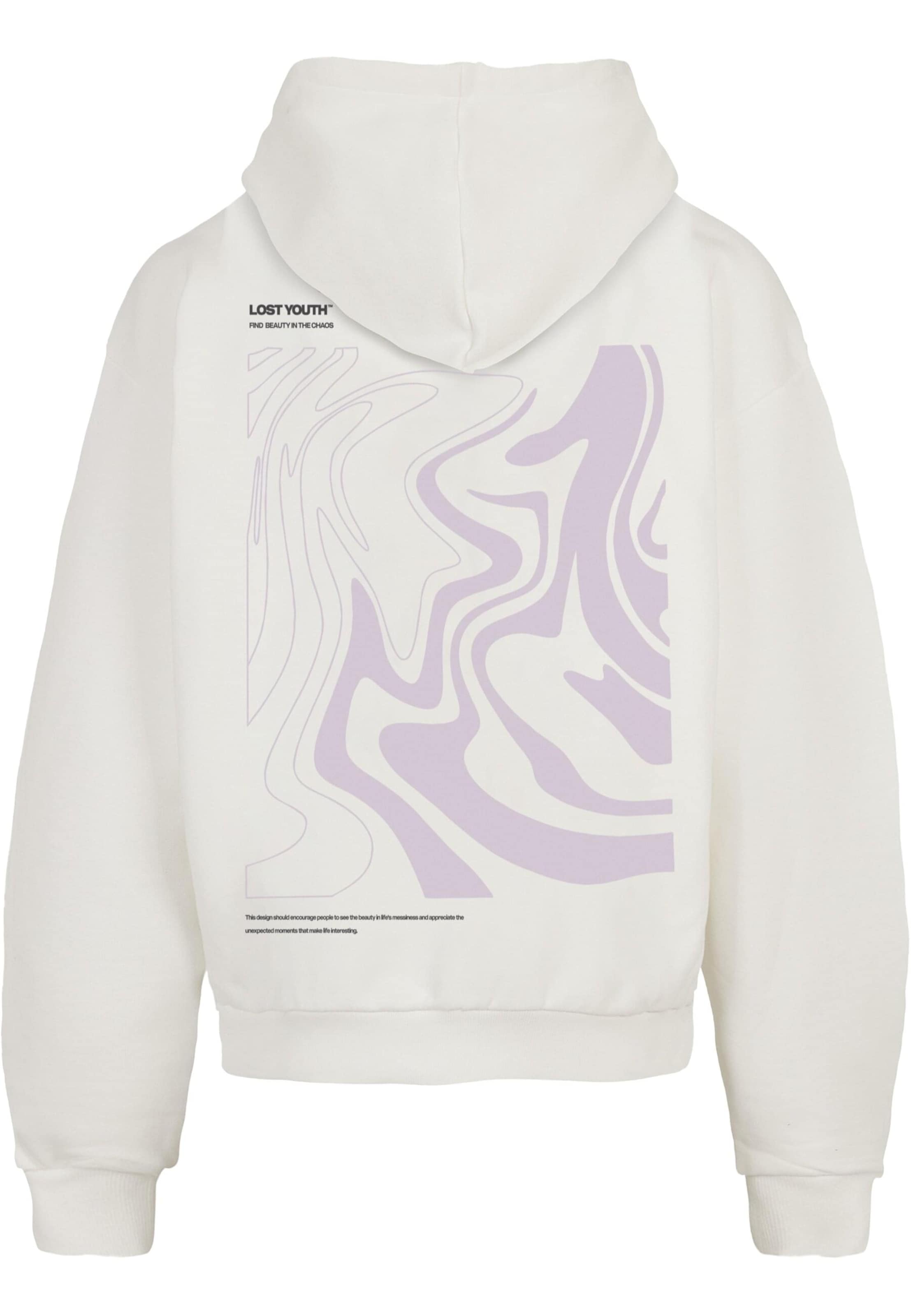 Sweat-shirt 'Chaos' Lost Youth en blanc