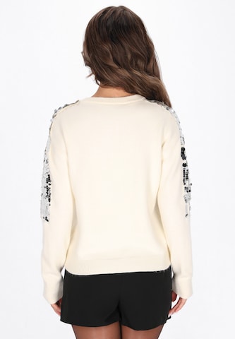 faina Gebreid vest in Wit