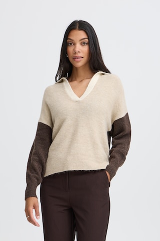 Pull-over b.young en marron : devant